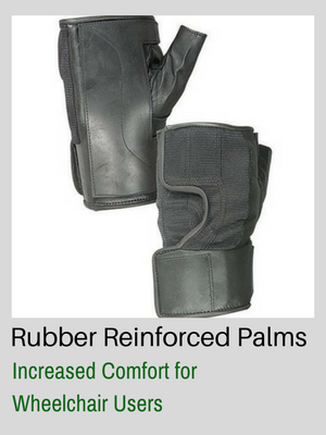 Wheelchair Gloves Rubber Reinforced Palms Increase Comfort for Wheelchair Users