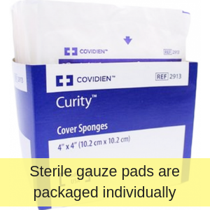 Sterile gauze pads