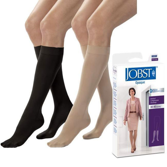 Picture of Jobst Opaque - Women's Knee High 30-40mmHg Compression Support Stockings