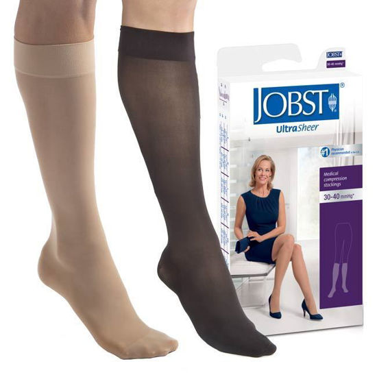 Picture of Jobst UltraSheer - Women's Petite Knee High 30-40mmHg Compression Support Stockings